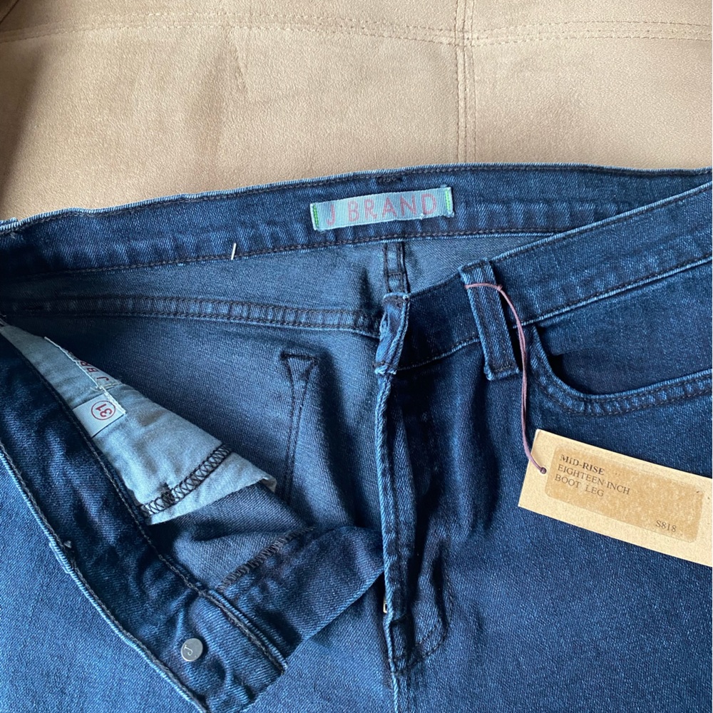New J Brand mid rise 18” bootleg jeans